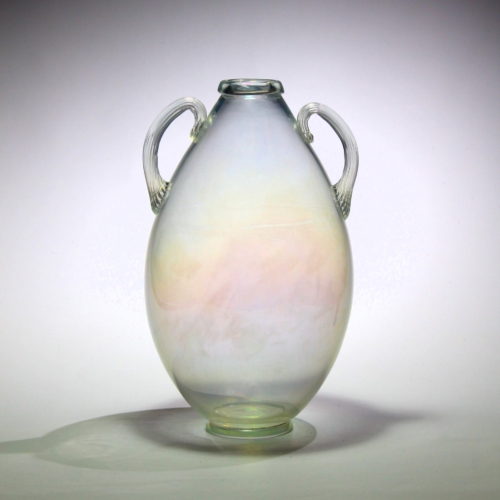 cappellin venini murano glass vase iridescent 1923