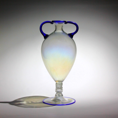 venini murano glass vase veronese with two handles 1925
