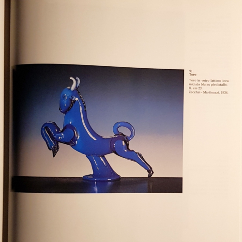 picture literature book zecchin-martinuzzi venini murano glass sculpture blu toro 1934