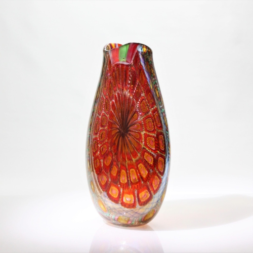 <em>Amedeo Rossetto<br />Mosaico Vase<br />Italy 2008</em> Amedeo Rossetto, Murrine Glass Vase "Mosaico" Murano ca. 2008