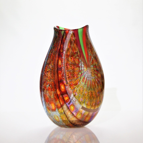 <em><b>Amedeo Rossetto</b><br />Mosaico Vase<br />Italy 2008</em> Amedeo Rossetto, Murrine Glass Vase "Mosaico" Murano ca. 2008