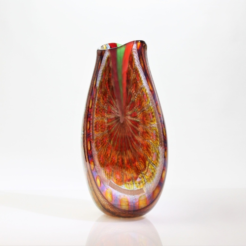 <em>Amedeo Rossetto<br />Mosaico Vase<br />Italy 2008</em> Amedeo Rossetto, Murrine Glass Vase "Mosaico" Murano ca. 2008