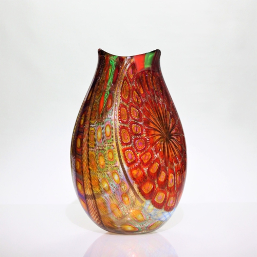 <em><b>Amedeo Rossetto</b><br />Mosaico Vase<br />Italy 2008</em> Amedeo Rossetto, Murrine Glass Vase "Mosaico" Murano ca. 2008