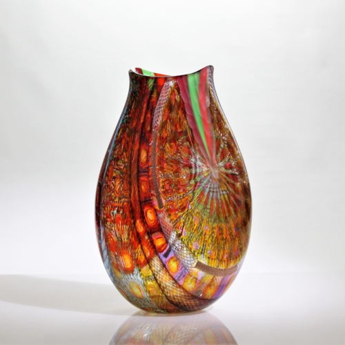 <em><b>Amedeo Rossetto</b><br />Mosaico Vase<br />Italy 2008</em> Amedeo Rossetto, Murrine Glass Vase "Mosaico" Murano ca. 2008