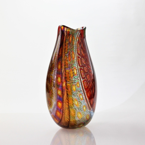 <em><b>Amedeo Rossetto</b><br />Mosaico Vase<br />Italy 2008</em> Amedeo Rossetto, Murrine Glass Vase "Mosaico" Murano ca. 2008