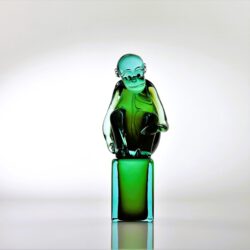 ermanno nason, antonio da ros, cenedese murano glass sculpture, green monkey