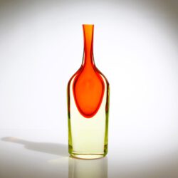 Antonio Da Ros, Uranium Glass Vase "Sasso con Corto Collo" Murano ca. 1960