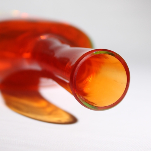 Antonio Da Ros, Uranium Glass Vase "Sasso con Corto Collo" Murano ca. 1960