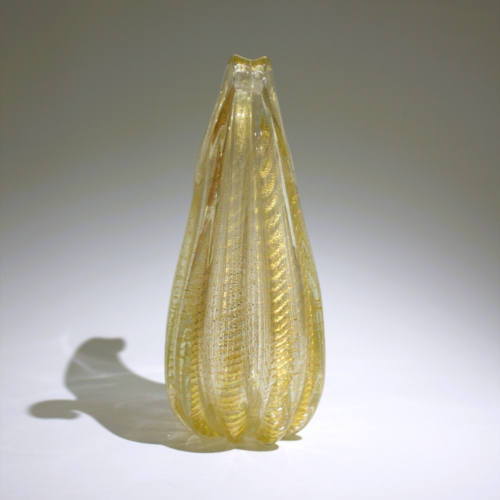 <em><b>Ercole Barovier</b><br />Cordonato Oro Vase<br />Italy 1950</em> Ercole Barovier, Glass Vase "Cordonato Oro" Murano ca. 1950