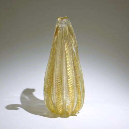<em><b>Ercole Barovier</b><br />Cordonato Oro Vase<br />Italy 1950</em> Ercole Barovier, Glass Vase "Cordonato Oro" Murano ca. 1950