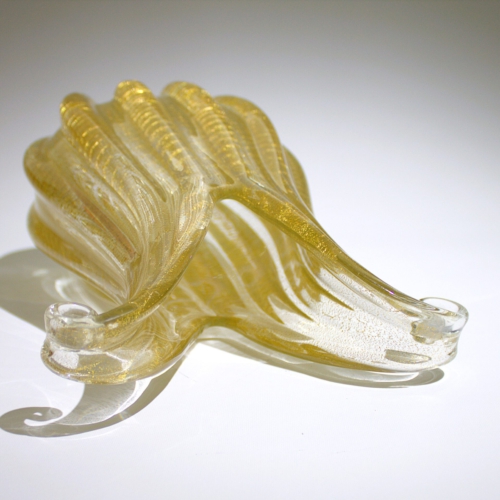 Ercole Barovier, Glass Vase "Cordonato Oro" Murano ca. 1950
