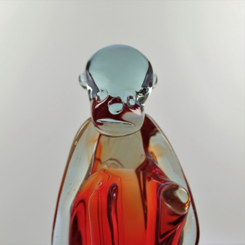 <em><b>Ermanno Nason</b><br />Red Monkey<br />Italy 1965</em> Ermanno Nason, Glass "Red Monkey" Sculpture Murano c. 1965